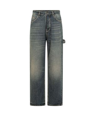 Barrow Washed Denim Pant - Gray