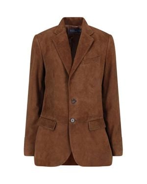 Polo Ralph Lauren Suede Blazer Jacket - Brown
