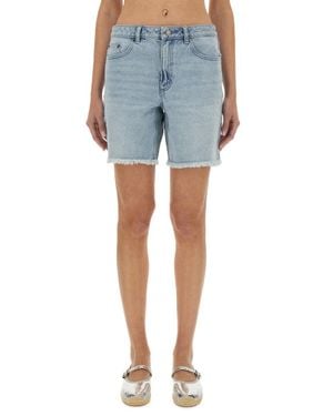 MICHAEL Michael Kors Denim Boyfriend Shorts - Blue
