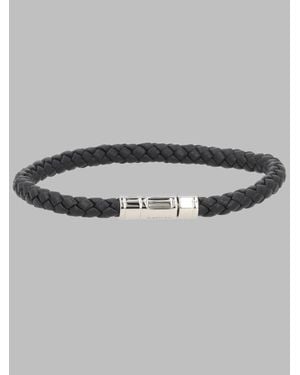 Tom Ford Braided Leather Bracelet - Metallic