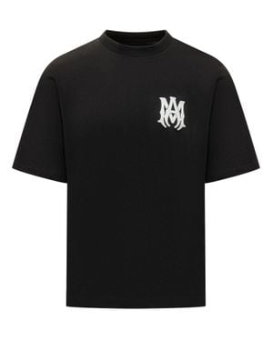 Amiri Core Logo T-Shirt With Giro Neck - Black