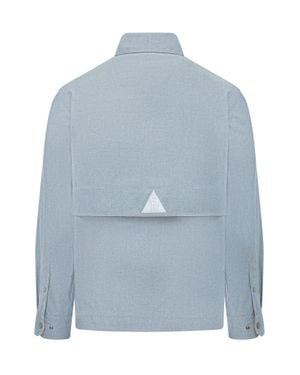 Moncler Shirt With Front Pockets And Button Details - Blue