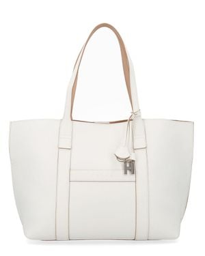 Hogan Script Shopping Bag Medium For - White