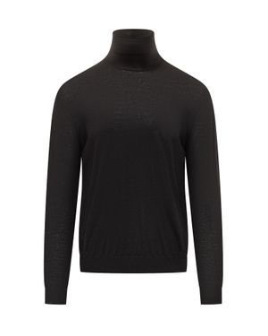 Malo Basic Mock-Neck Sweater - Black