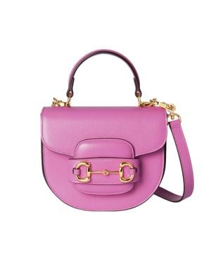 Gucci Michel Horsebit Handbag - Pink