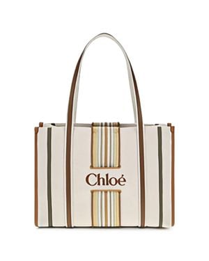 Chloé Woody Loop Shoulder Bag - White