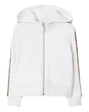 Burberry Boys 100% Cotton Sweater - White