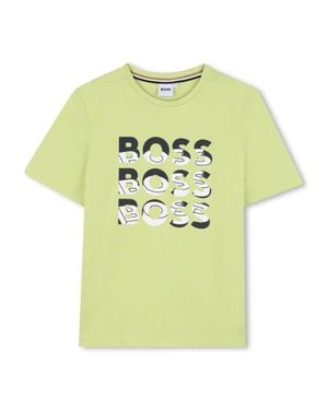 BOSS Short Sleeve Logo T-Shirt For Boys - Green