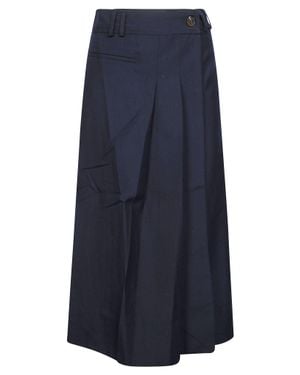 Soeur Asymmetrical Wrap Skirt - Blue