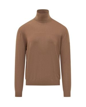 Malo Basic Smooth Knit Cyclist Top - Brown