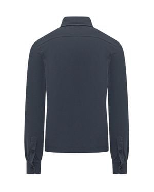 Malo Long Sleeve Shirt With Chic Collar And Buttons - Blue