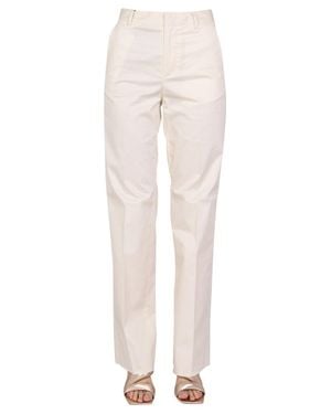 DSquared² Tailored Straight Leg Pants With Hook - Natural
