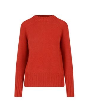 Drumohr Merino Wool Mock Neck Sweater - Red