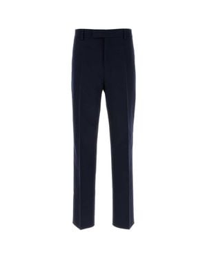 Ferragamo Salvatore No-Removed Brand. Removed. Wool Pant For - Blue