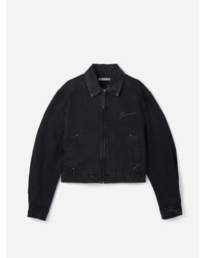 Jacquemus Textured Canvas Jacket For - Blue