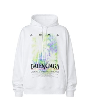 Balenciaga Cotton Oversize Sweatshirt - White