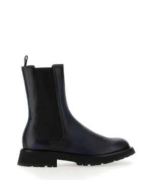 McQueen Leather Boot - Black