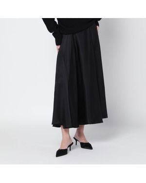 Anine Bing Christina Silkblend Midi Skirt - Black