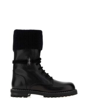 Fendi Commando Ankle Boots - Black
