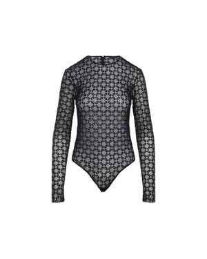 Givenchy Monogram Tulle Bodysuit - Black