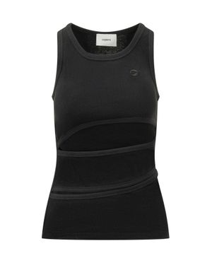 Coperni Spiral Cut Out Top - Black