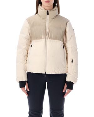 Moncler Fringe Puffer Ski Jacket - Natural