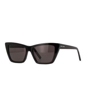 Saint Laurent Sl276Mica Mini Shiny Sunglasses - Black