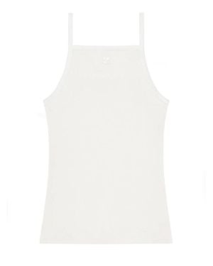 Courreges Contrasting Tank Top - White