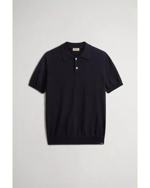 Woolrich Classic Knit Polo - Blue
