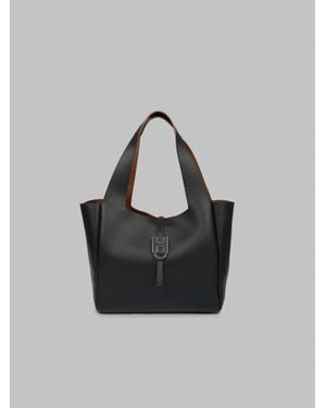 Hogan 100% Calfskin Mini Shoulder Bag - Black