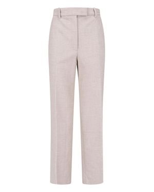 Calvin Klein High-Waist Tailored Straight-Leg Pants - Gray
