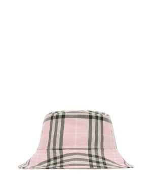 Burberry Check Bucket Hat - Pink