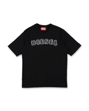 DIESEL Boys' 100% Cotton T-Shirt - Black