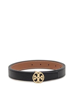 Tory Burch Reversible Cow Leather Belt - White