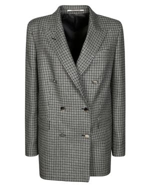 Tagliatore Double-Breasted Wool Blend Jacket For - Black