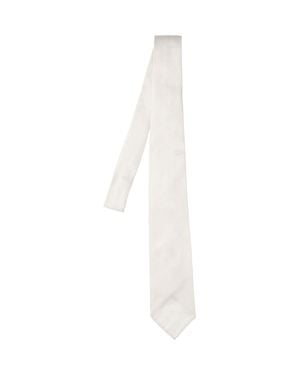 Cesare Attolini 100% Silk Tie - White