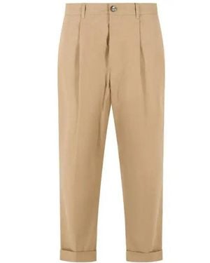 Ami Paris Cotton Pants - Natural