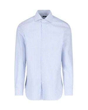 Barba Napoli 100% Cotton Button-Down Shirt - Blue