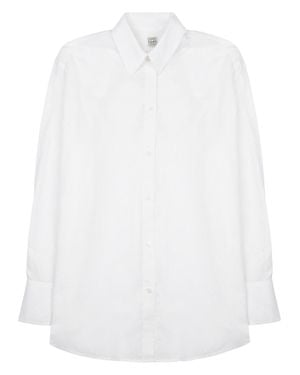 TOTEME Oversize Cotton-Linen Shirt For - White