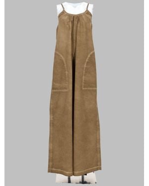 Uma Wang Tuta Intera Paul Wide-Leg Cotton Jumpsuit - Natural