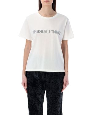 Saint Laurent Reverse Logo T-shirt - White