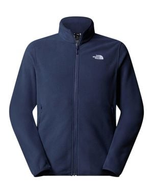The North Face Zip-Front Sweatshirt With Drawcord Hood, Hidden Zip Pockets & Embroidered Logo - Blue