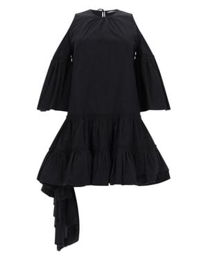 JW Anderson Dress With Ruffles, Cotton - Black