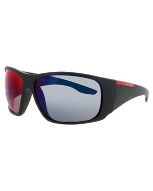 Prada Ps 04Vs Sunglasses 66-14-130 With Mirror Lenses - Black