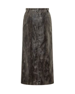 Palm Angels Vintage-Inspired Midi Skirt - Gray