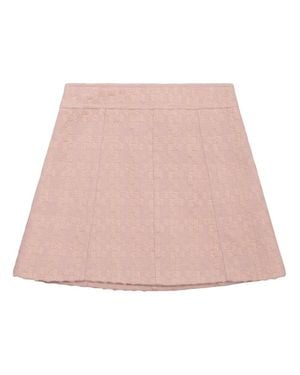 Celine Wool Miniskirt With Mohair & Polyamide - Natural
