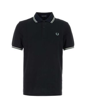 Fred Perry Cotton Piqué Polo Shirt - Black