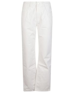 Ami Paris Belt Loop Relaxed Fit Jeans - White