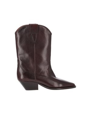 Isabel Marant Leather Ankle Boots - Brown