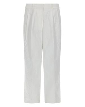 MICHAEL Michael Kors Effortless Linen-Cotton Pants - White